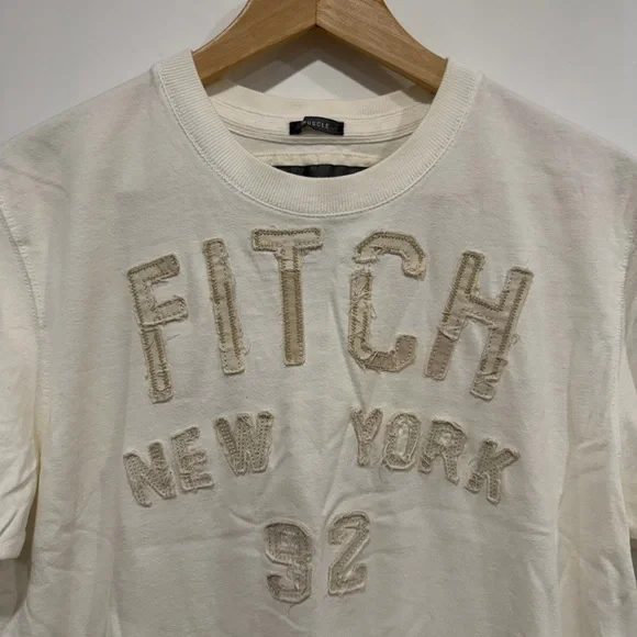Abercrombie & Fitch Cream Graphic T-Shirt - Picture 2 of 8